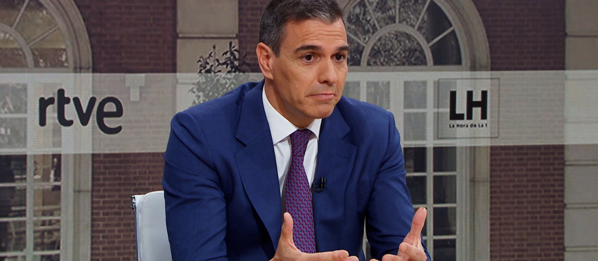 Sánchez, durante la entrevista en 'La hora de la 1'