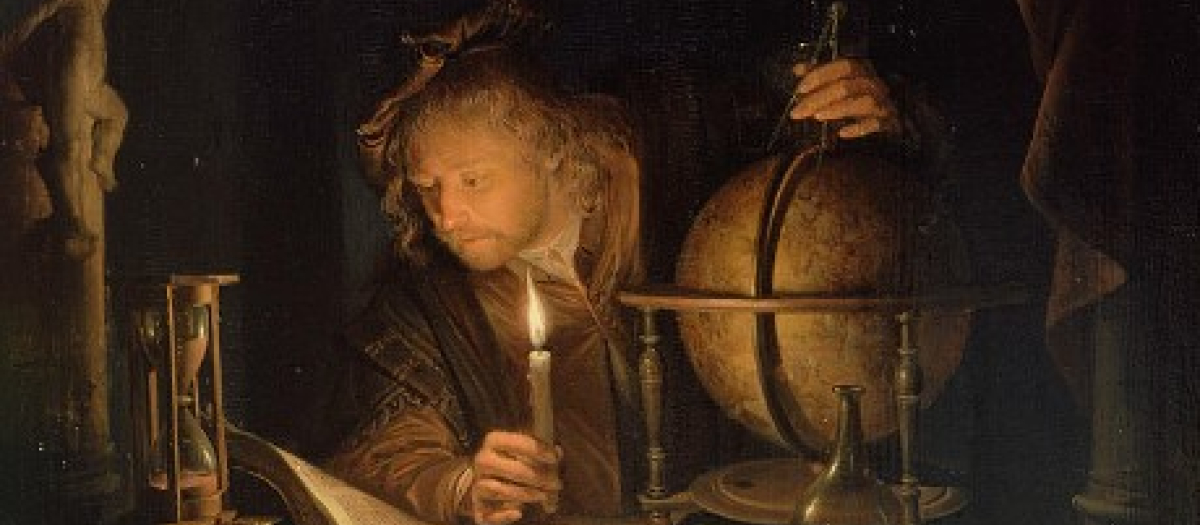 Astrónomo a la luz de una vela (1665) de Gerrit Dou