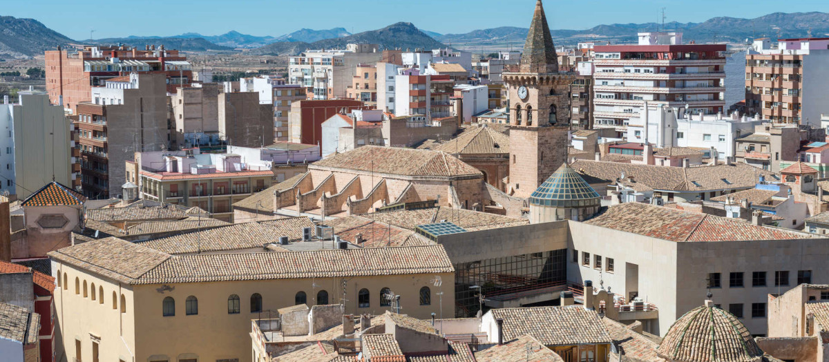 Vista de la ciudad de Villena