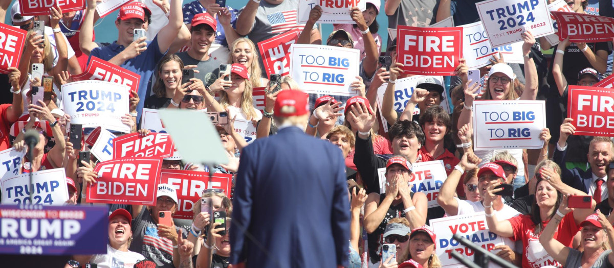 Trump recientemente en un acto