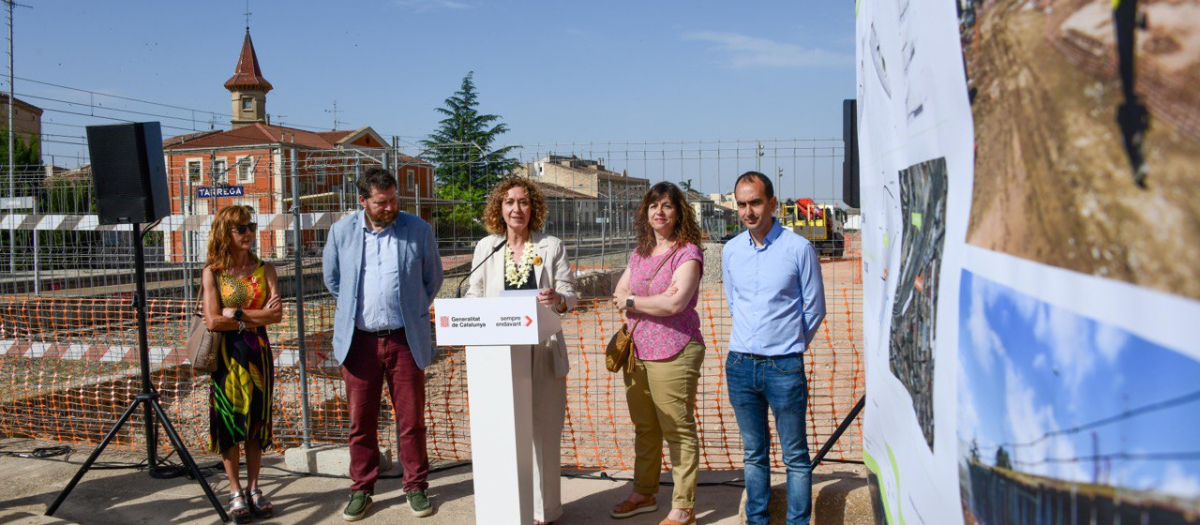 La consellera de Territorio en funciones de la Generalitat, Ester Capella, en Tárrega