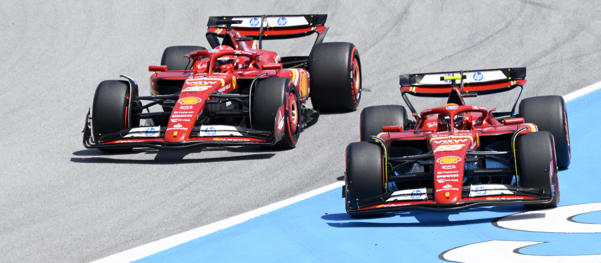 Sainz y Leclerc pelean por la posición en el Gran Premio de España