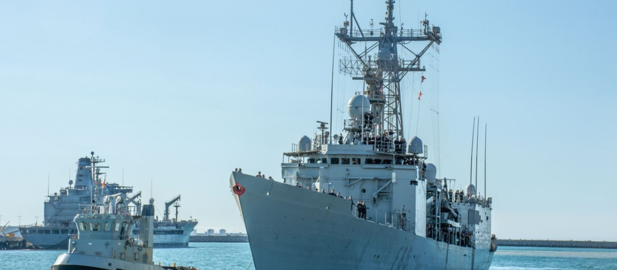 Regreso de la fragata Canarias a la Base Naval de Rota, tras su despliegue desde el pasado mes de febrero
@EUNAVFOR