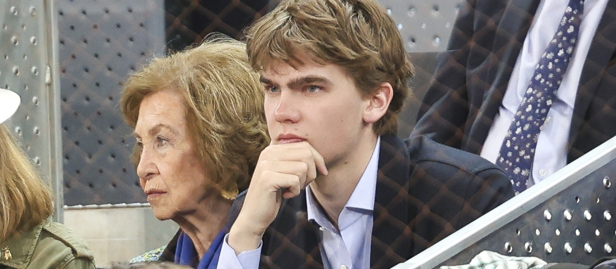 Spanish Queen Sofia of Greece and Miguel Urdangarin during Masters Series Madrid in Madrid on Sunday, May 5 2024