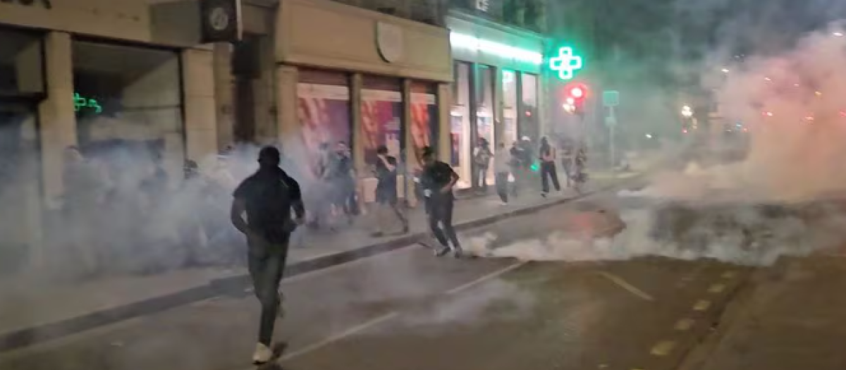 Protestas en Lyon tras las elecciones legislativas de este domingo