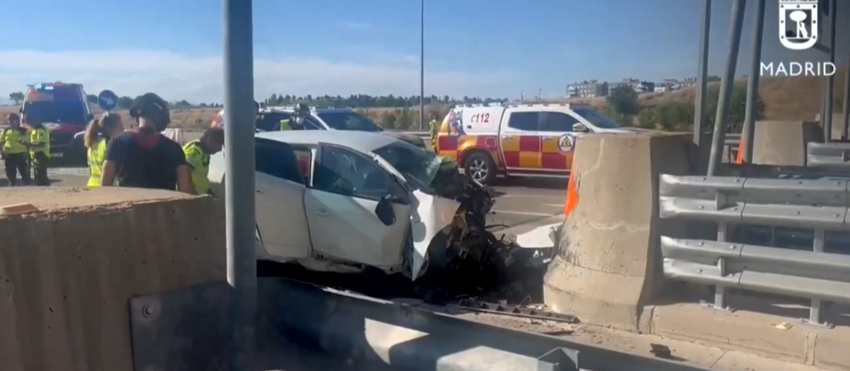 Lugar del accidente en Madrid