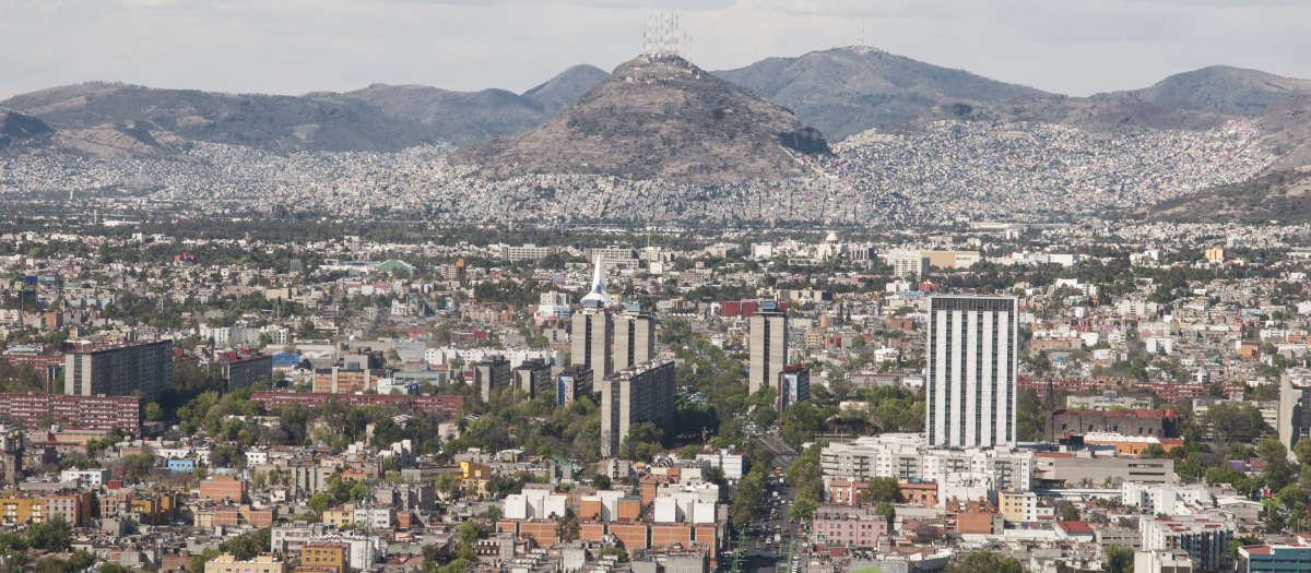 Vista desde las alturas de Ciudad de México