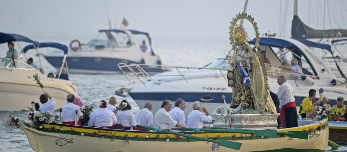 Procesión de la Virgen del Carmen en Málaga., 2019