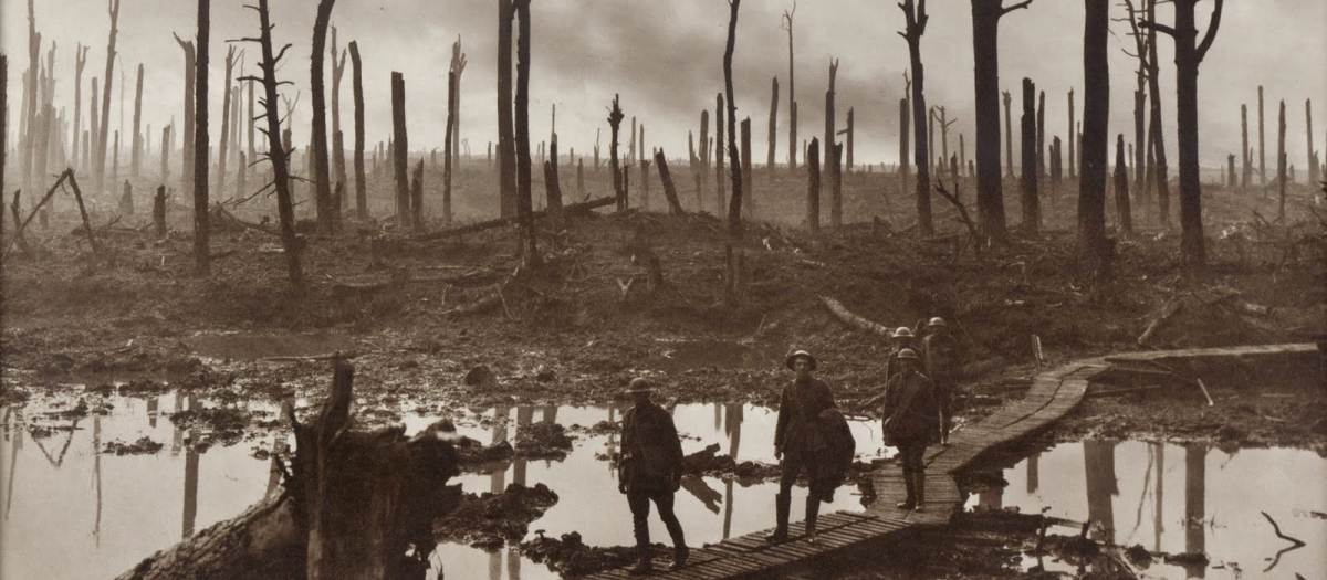 Soldados australianos en el saliente de Ypres