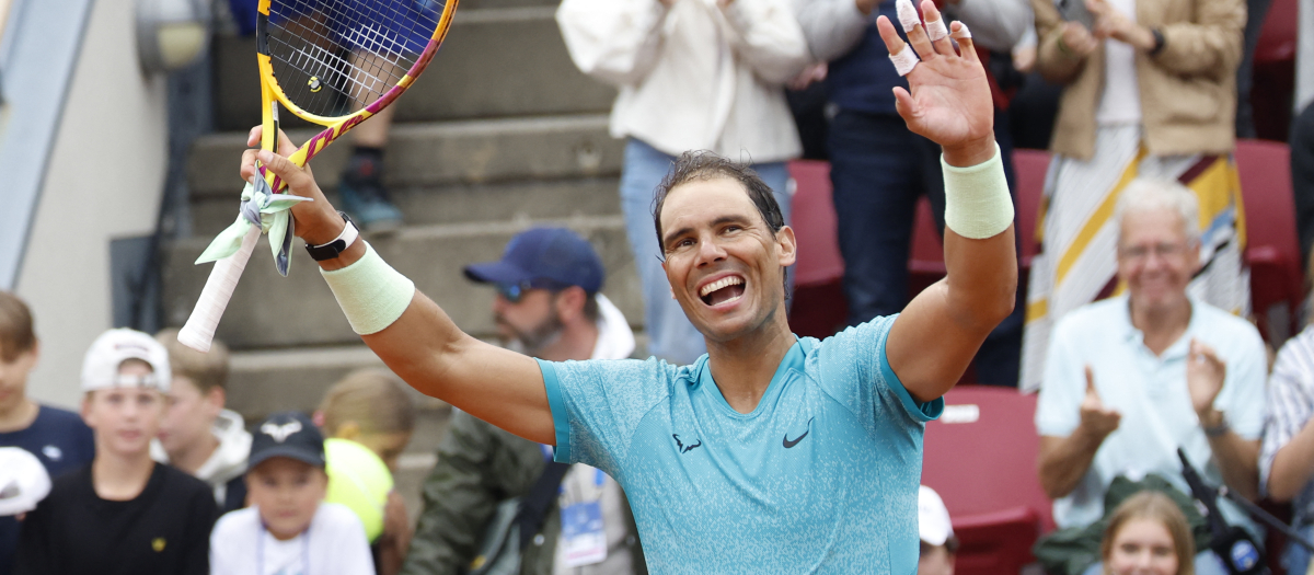 Rafael Nadal celebra la victoria en el ATP Bastad