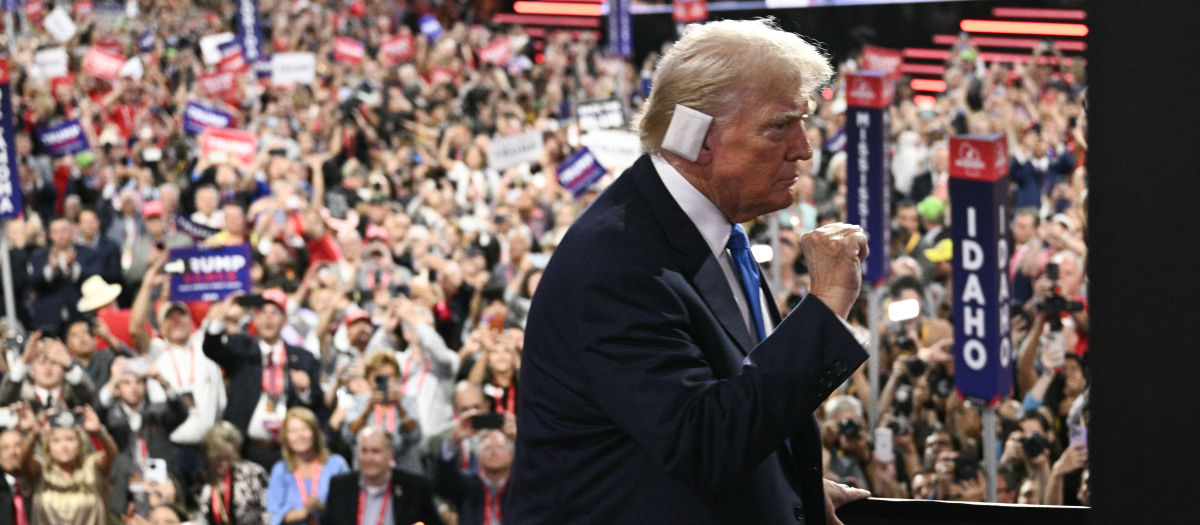 El expresidente de Estados Unidos, Donald Trump, durante la Convención Nacional Republicana, en Milwaukee