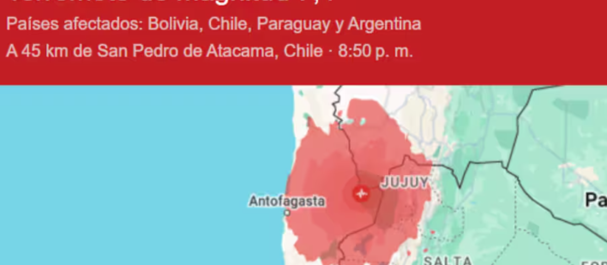 El movimiento abarcó las regiones de Tarapacá, Antofagasta, Atacama, Coquimbo, Arica y Parinacota