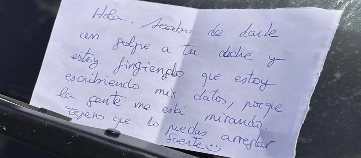 Las notas en el parabrisas pueden no ser tan inocentes como parecen