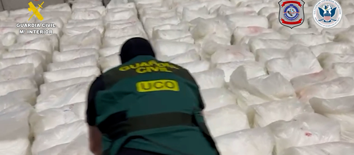 Imagen de la Guardia Civil en una operación de narcotráfico