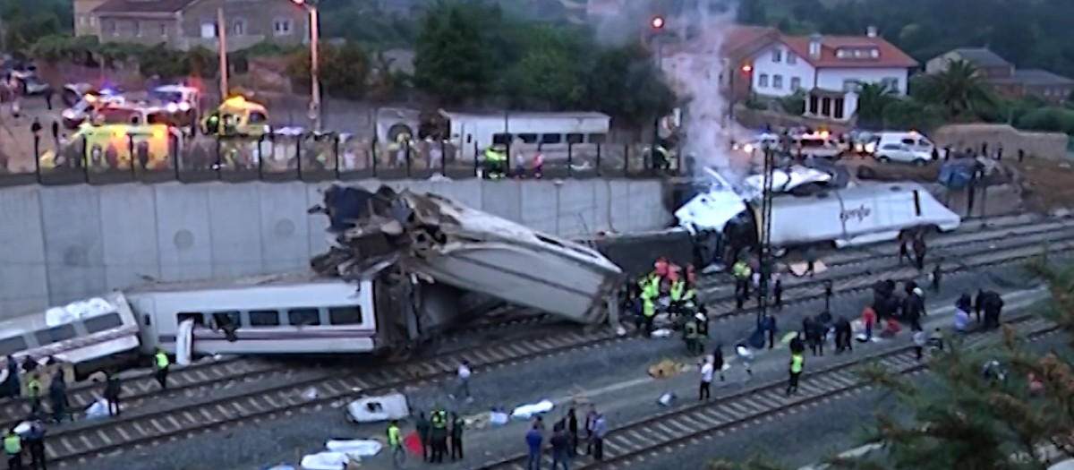 Imágenes de archivo del accidente del Alvia