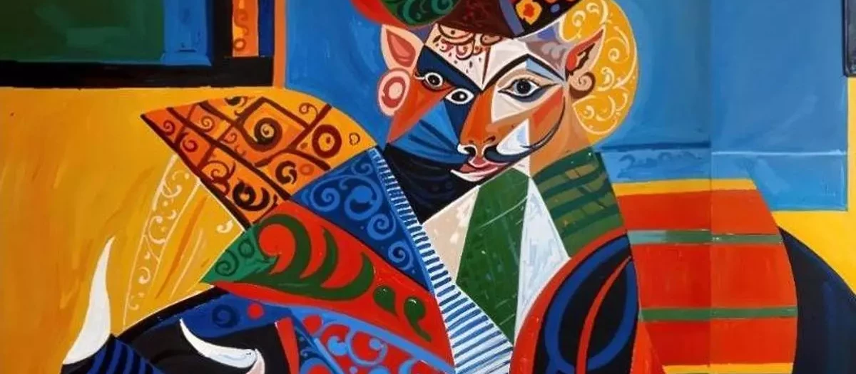 El cartel diseñado por el artista venezolano respira el estilo de Picasso en sus formas y colores