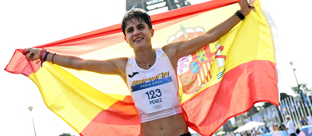 María Pérez consigue la tercera medalla para España con la plata en la final 20 km marcha femenino de los Juegos Olímpicos