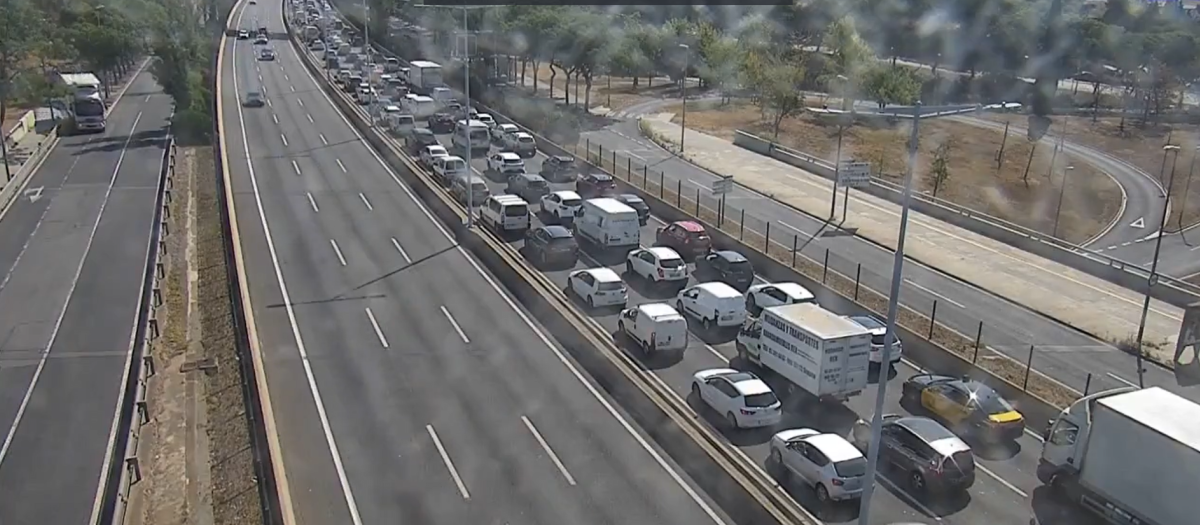 Retenciones en la Ronda de Dalt de Barcelona