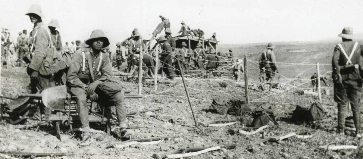 Militares españoles en un blocao, 1921