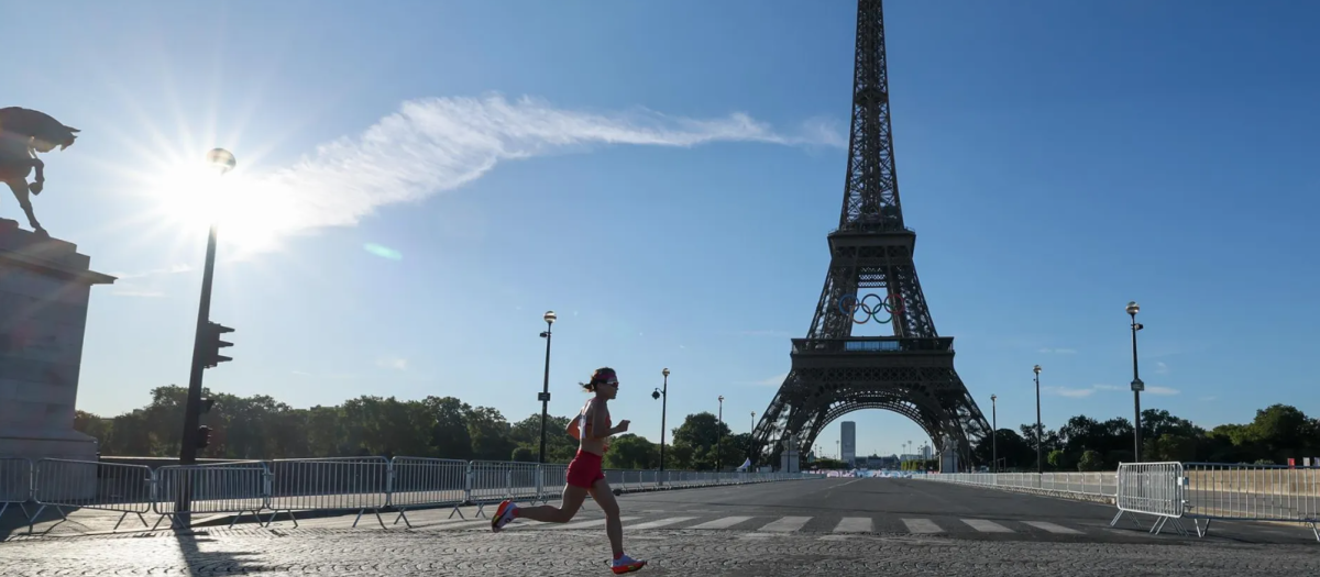 La Torre Eiffel, durante los Juegos Olímpicos