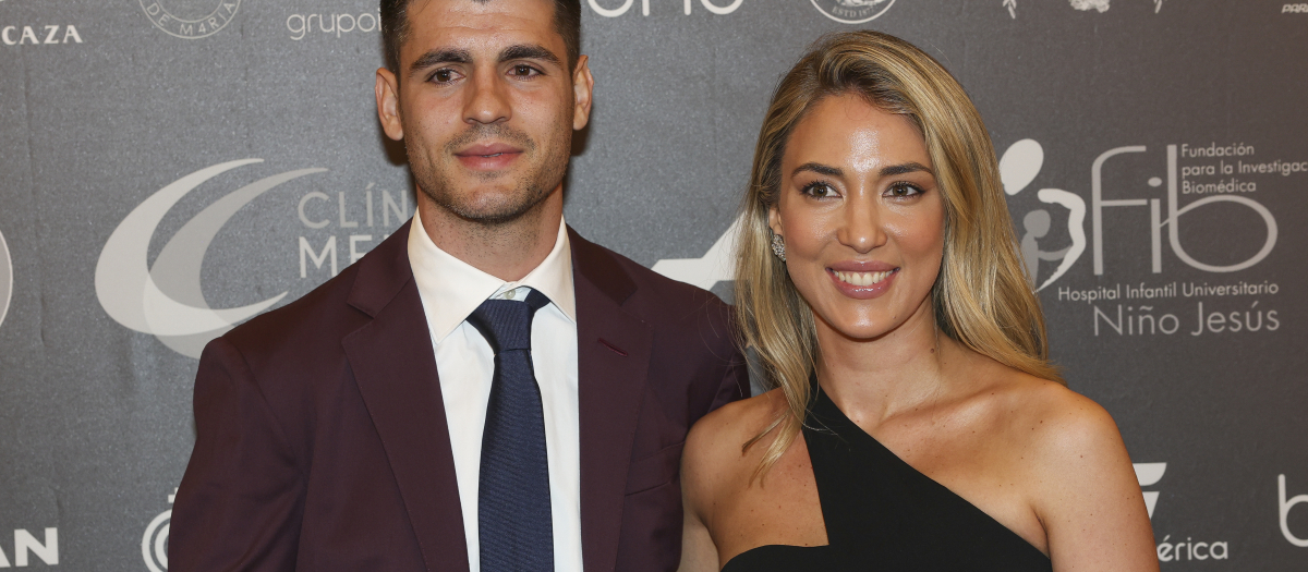 Alvaro Morata y  Alice Campello en la presentación de  La Sonrisa de María  Madrid on Thursday, 22 February 2024.