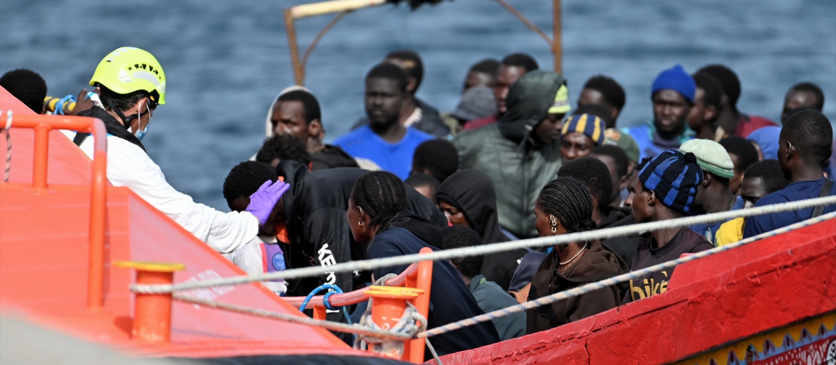 Patera con 116 migrantes rescatada el pasado 26 de julio cerca de El Hierro