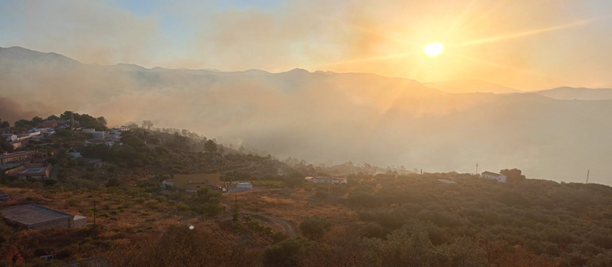 Imagen de una zona a la que ha llegado el fuego