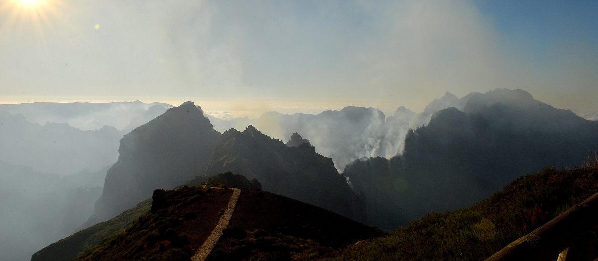 La montaña Pico do Arieiro el 22 de agosto de 2024 en Santana, en la isla portuguesa de Madeira