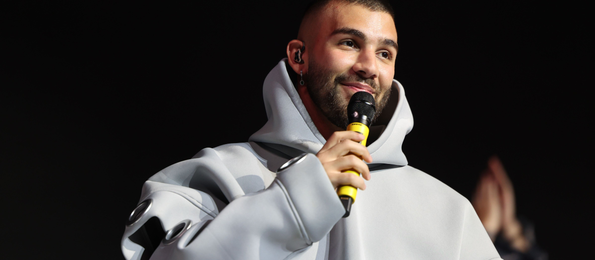 El cantante Manuel Turizo durante el Upfront 2024 de Telemundo , Nueva York, EE.UU.