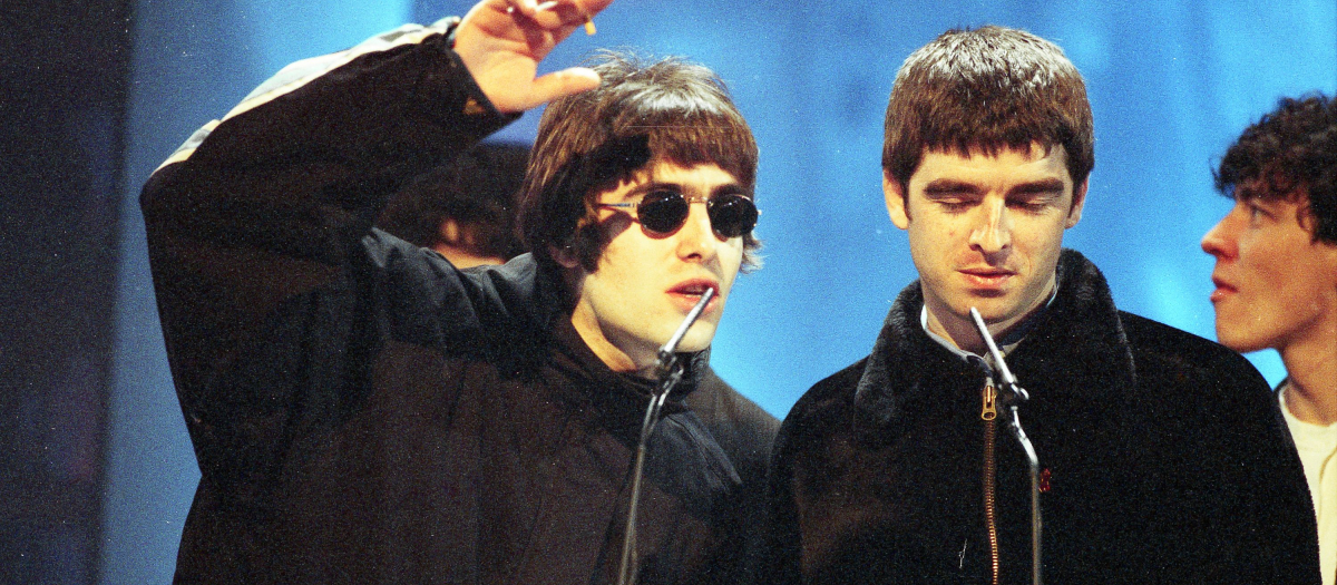 Liam and Noel Gallagher en 1995