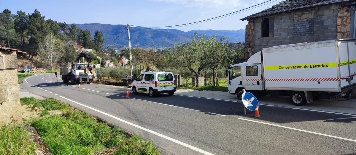 Una carretera situada en Galicia