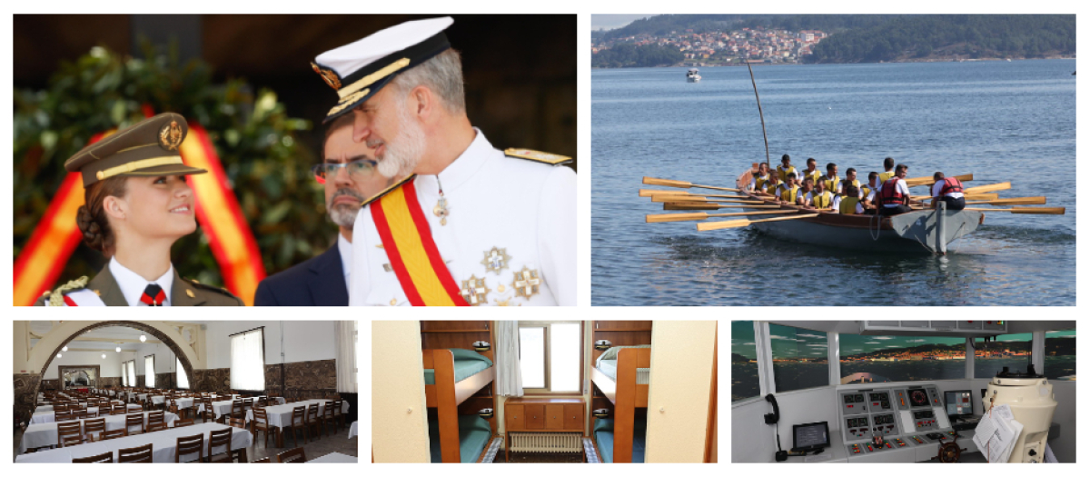 El Rey Felipe y la Princesa leonor visitaron en julio la Escuela Naval Militar de Marín