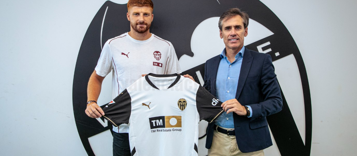 Maximiliano Caufriez, en su presentación como valencianista