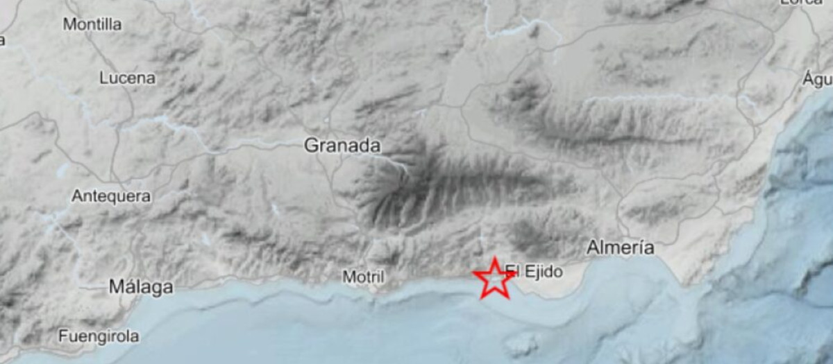 Lugar exacto del epicentro del terremoto