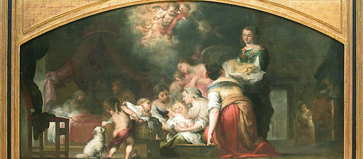 El nacimiento de la Virgen, de Murillo