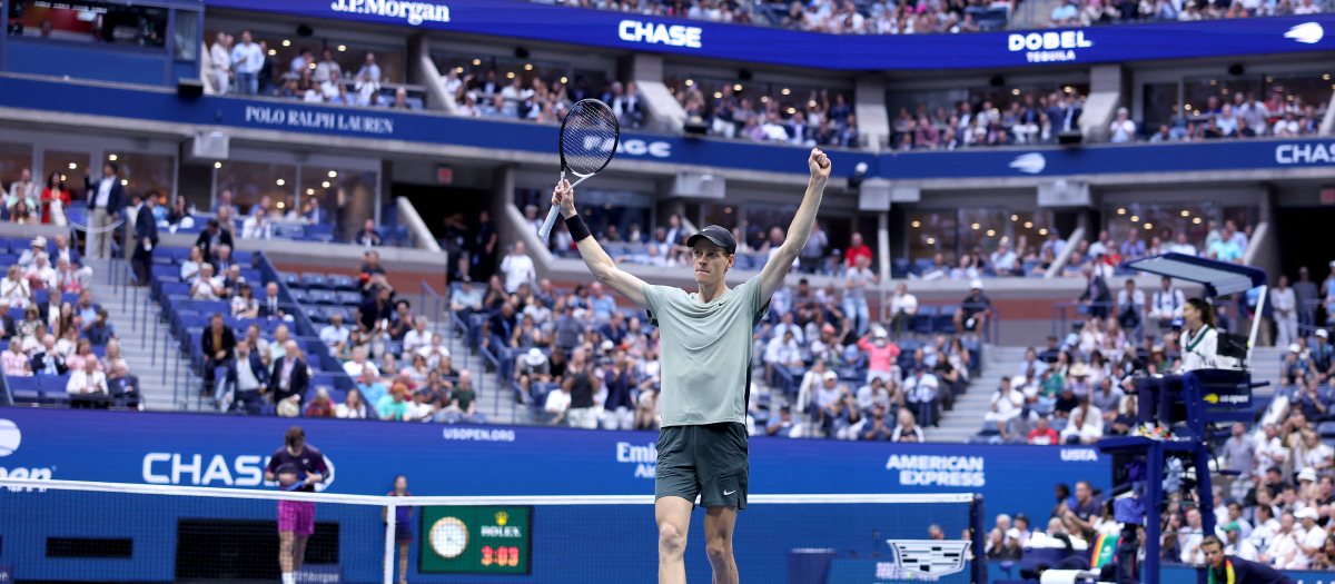 Jannik Sinner protagonizó el punto del US Open en la semifinal contra Draper