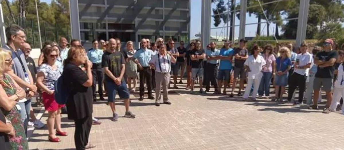 Protesta de funcionarios en la prisión de Mas d'Enric tras el asesinato de Núria