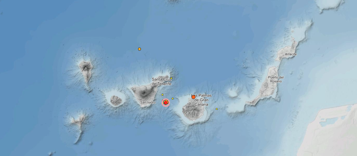 Terremotos entre Tenerife y Gran Canaria