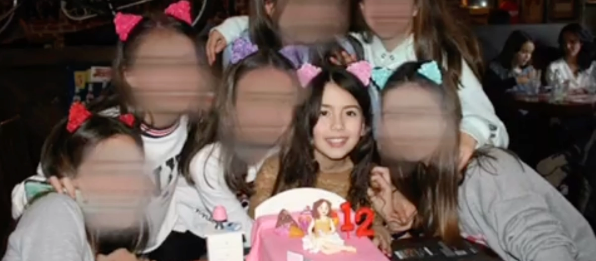 Imagen de Kira celebrando el cumpleaños con sus amigas