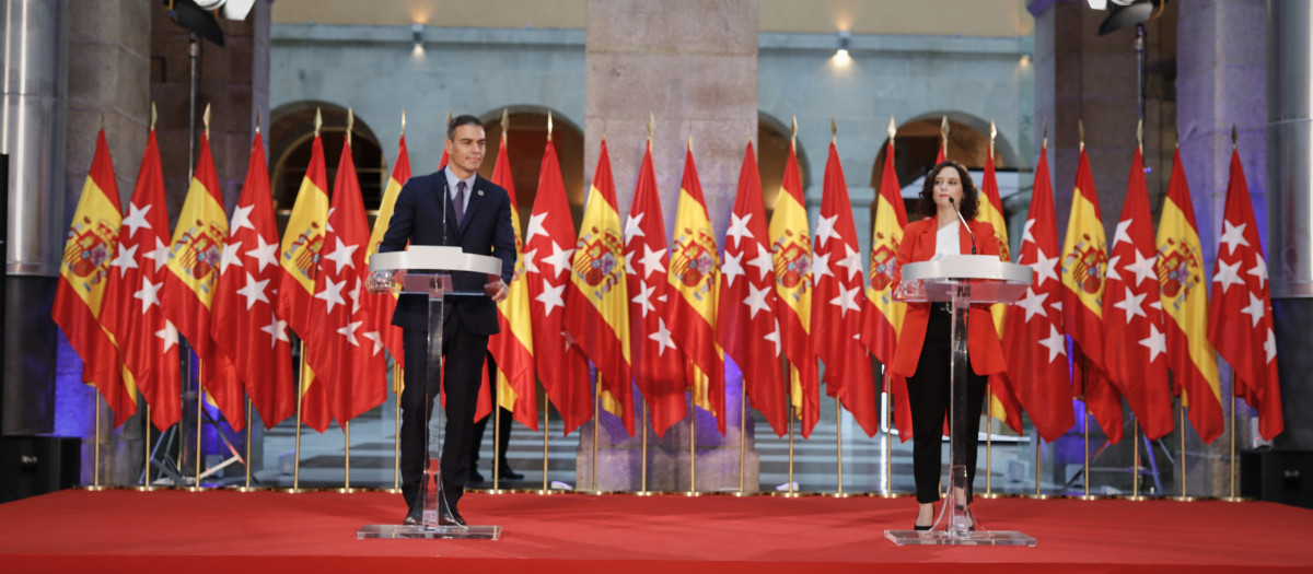 Pedro Sánchez e Isabel Díaz Ayuso