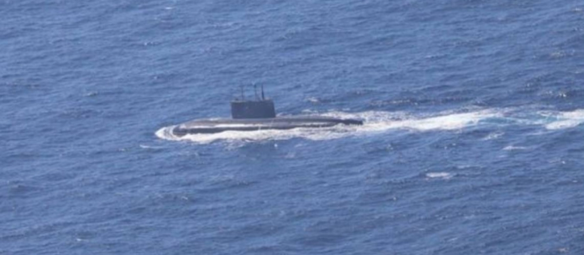 Imagen de la Fuerza Aérea portuguesa del submarino ruso Novorossiysk