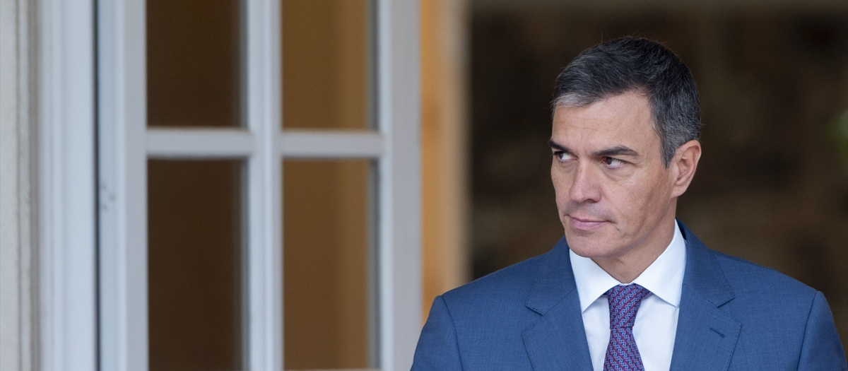 El presidente del Gobierno, Pedro Sánchez, en el Complejo de La Moncloa