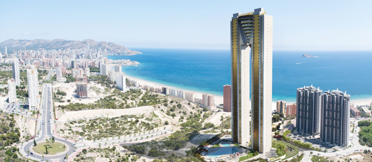 Imagen de la maqueta del edificio InTempo de Benidorm