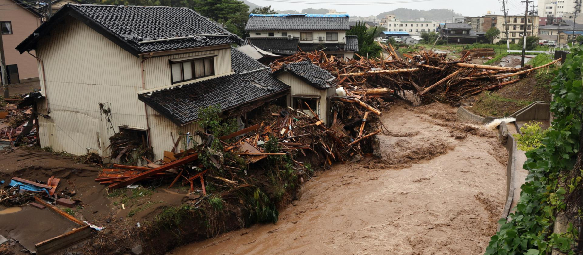 Casas dañadas por el fuerte temporal