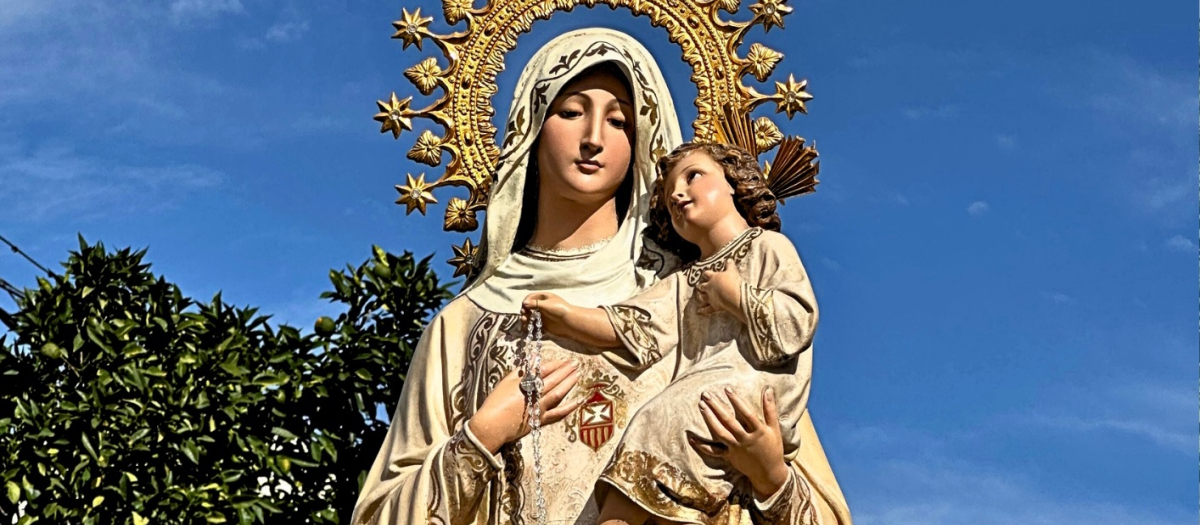 Imagen de la Virgen de la Merced del colegio de las Mercedarias