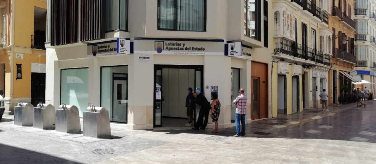 La administración de lotería 'La Tribuna', ubicada en el centro histórico de Málaga capital