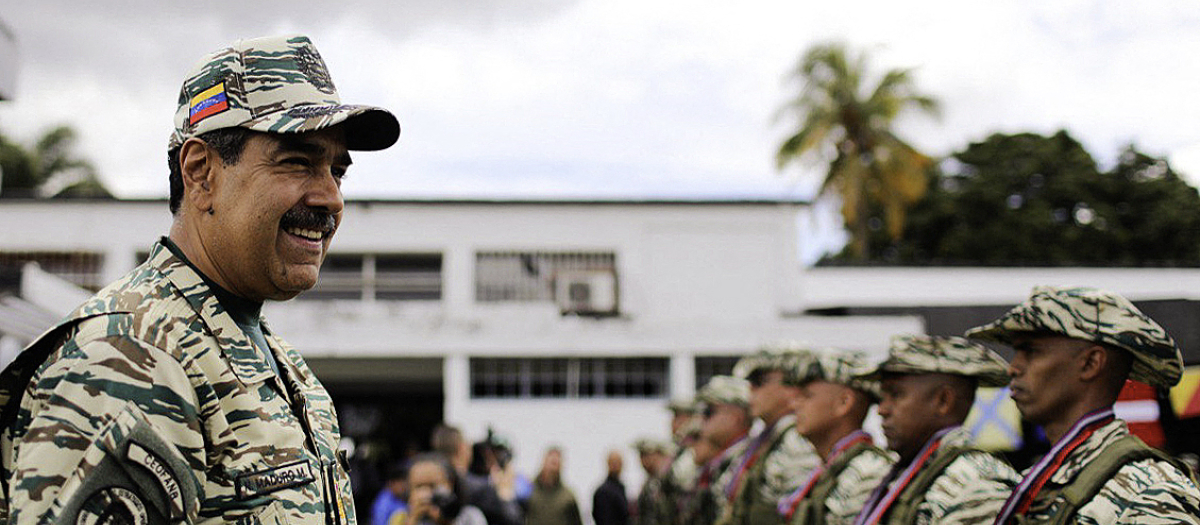 El mandatario venezolano, Nicolás Maduro, durante un evento en el complejo militar Fuerte Tiuna en Caracas