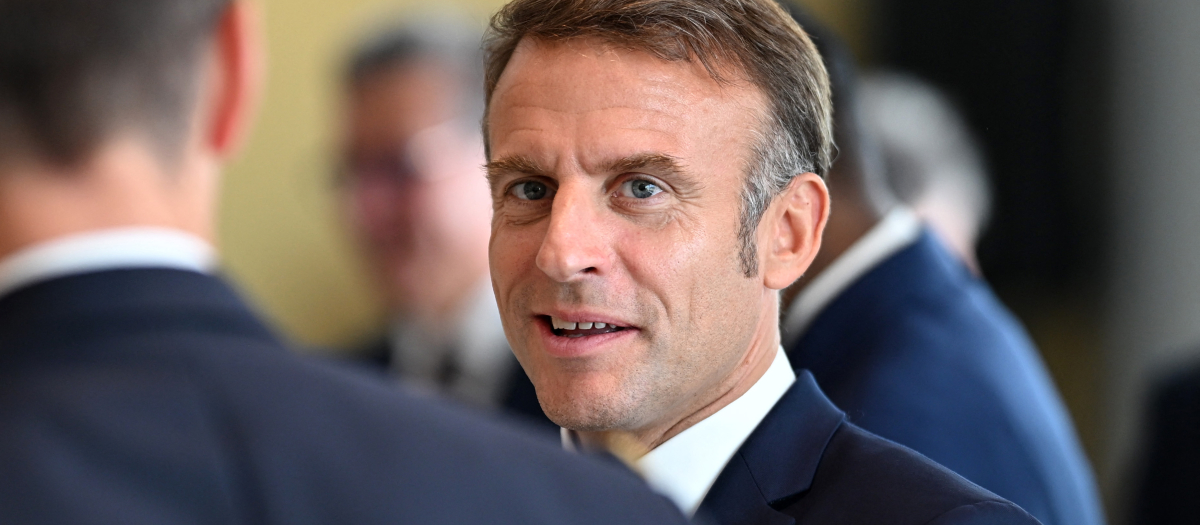 El presidente francés, Emmanuel Macron, asiste a un almuerzo en las Naciones Unidas