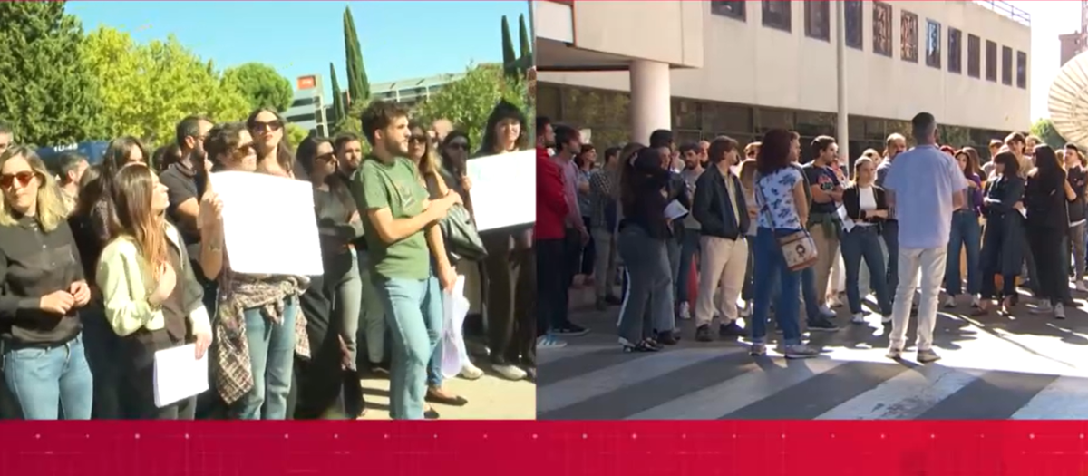 Los trabajadores de RTVE se han concentrado tanto en Torrespaña como en Prado del Rey