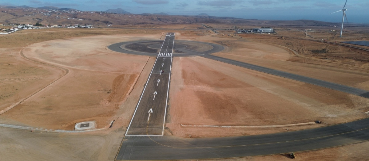 Imagen aérea del "Stratoport" dentro del Parque Tecnológico de Fuerteventura